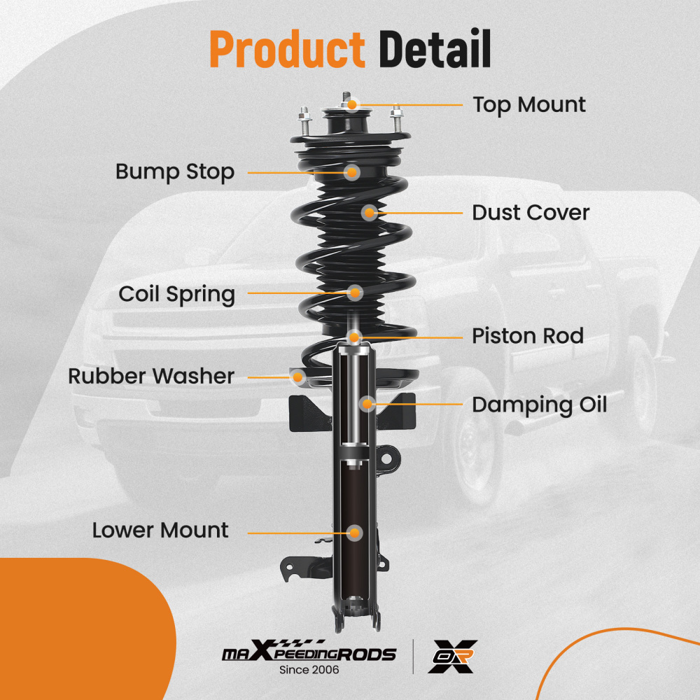 Pair L+R Front Complete Shocks Struts Assembly For 2011-2012 compatible for Honda Odyssey 3.5L