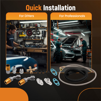 Turbo Oil FeedReturn Line Kit compatible for Ford Falcon BA BF XR6 FG FGX for GT30 GT3582