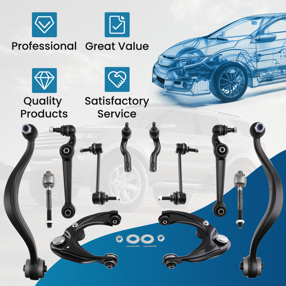 Front Lower Control Arms Ball Joints Sway Bars compatible for Ford Fusion compatible for Mercury Milan 