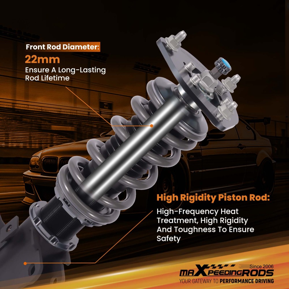 MaXpeedingrods T7 Coilovers 24 Way Damper Adjustable compatible for Nissan 240SX S13 89-94