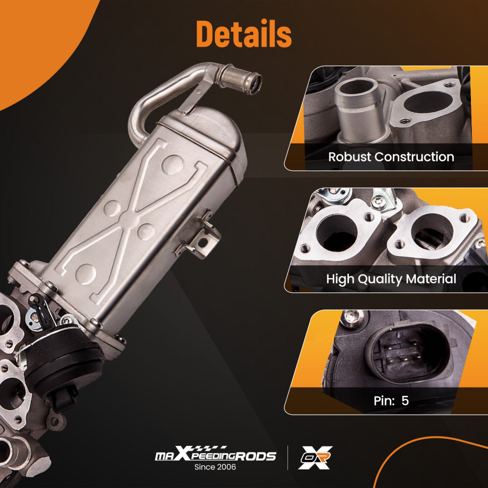 EGR Valve Cooler compatible for VW Audi Seat Skoda 1.6TDi 2.0TDi Diesel 03L131512CF AGR