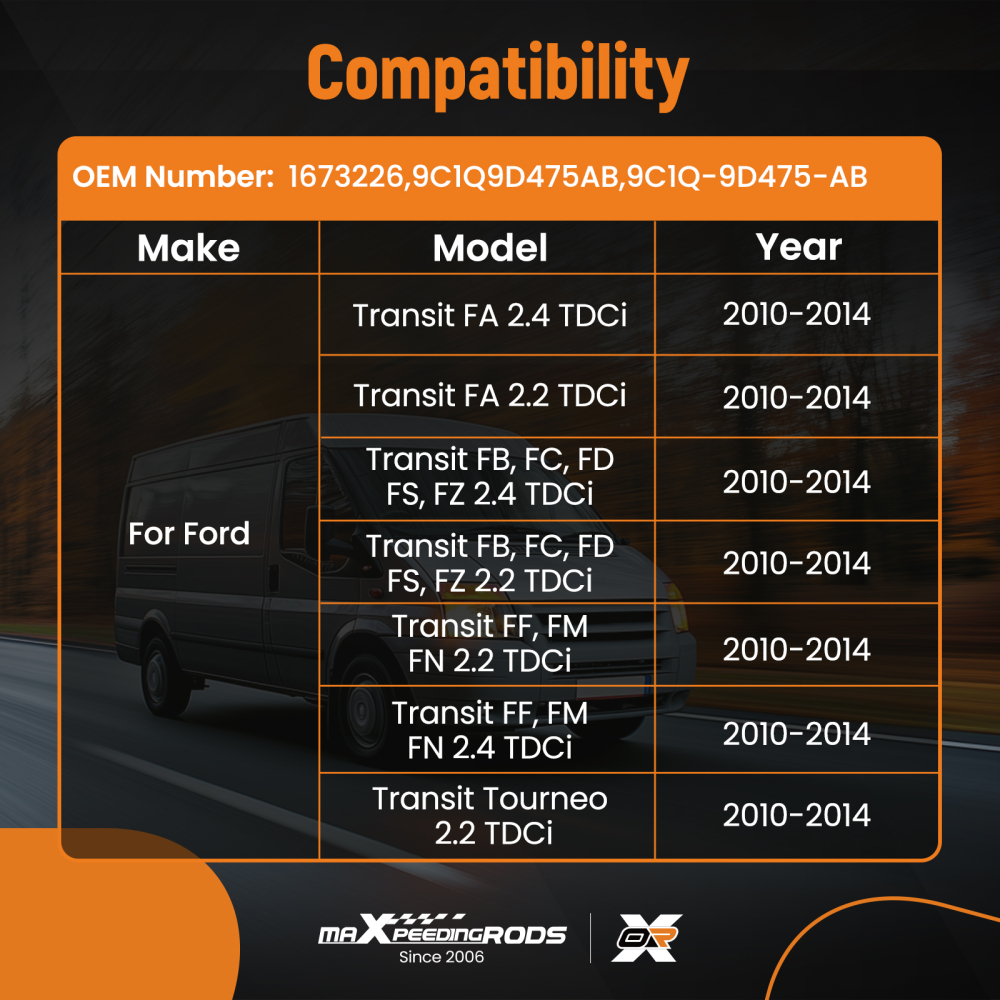 Valvola EGR compatibile per Ford Transit 2.2 2.4 TDCi 2010-2014 1673226 9C1Q9D475AB
