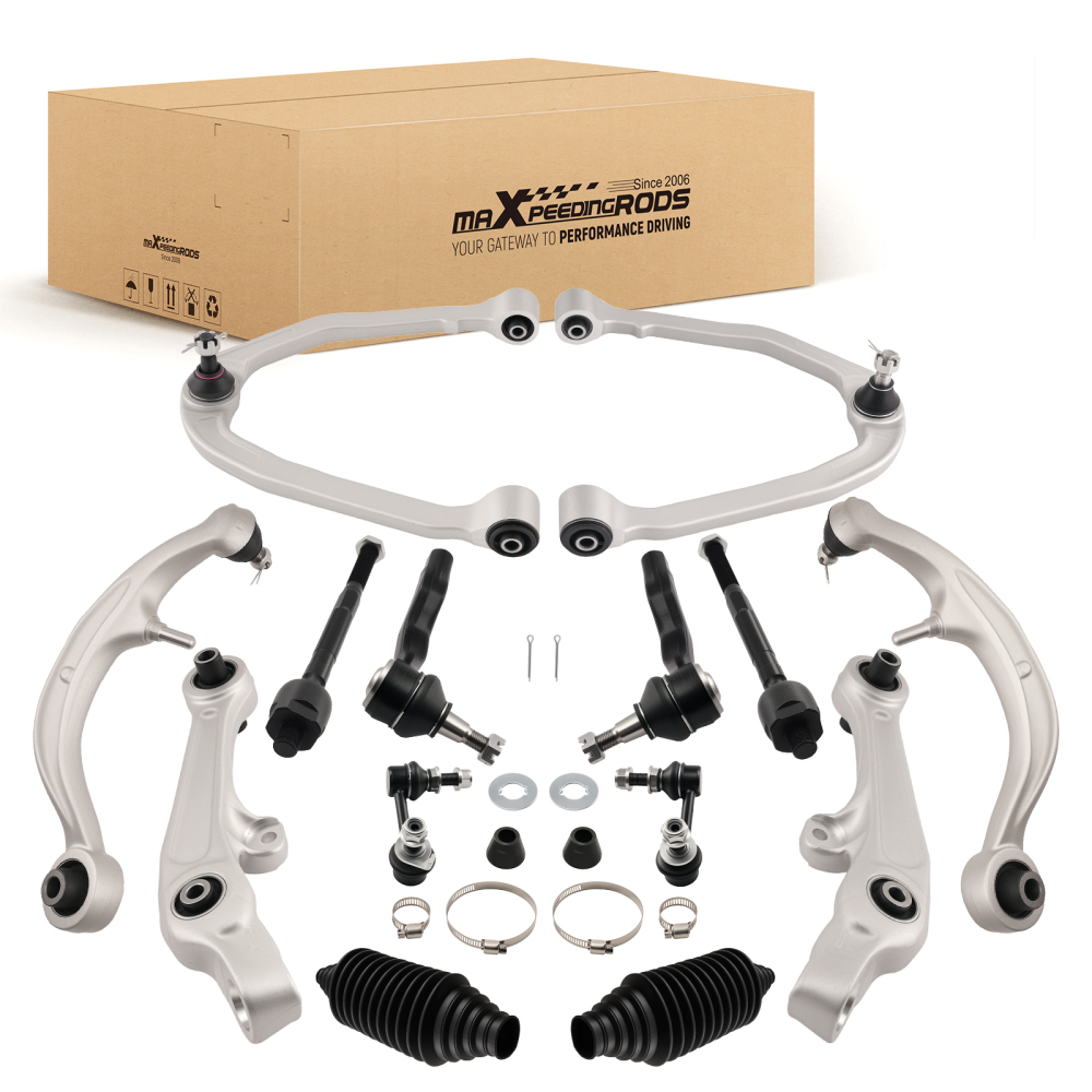 14x Suspension Kit Front Lower Control Arms compatible for Nissan 350Z 2003-2008 RWD 2WD