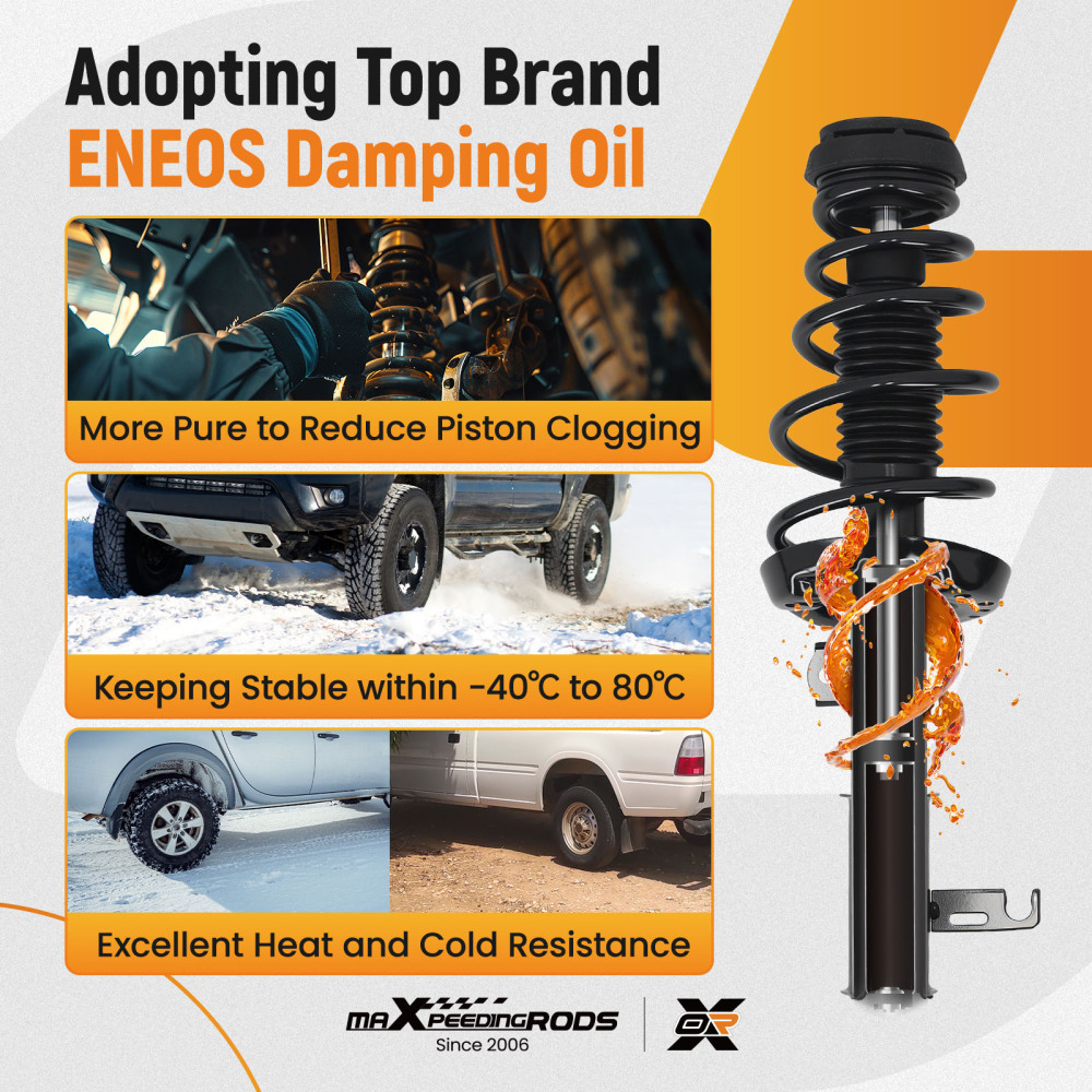 Pair Front Strut Spring Absorbers compatible for Chevrolet Cruze 12-15 Cruze Limited 16