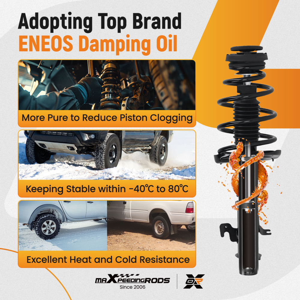 Pair Front Strut Spring Absorbers compatible for Chevrolet Camaro 2013-2015 3.6L 6.2L 7.0L