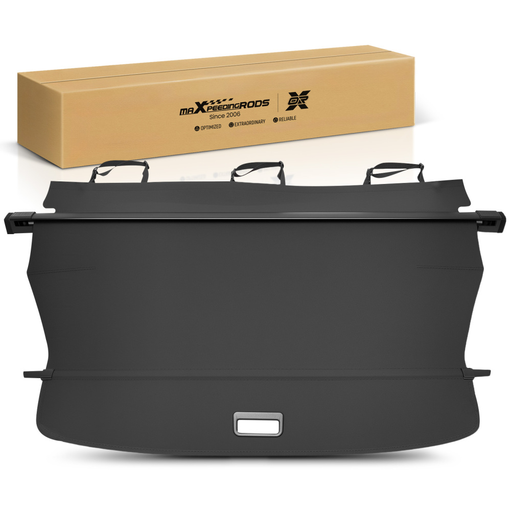 Black Parcel Shelf Rear compatible for VW Touareg 2011-2017 Luggage Cover 7P6867773H