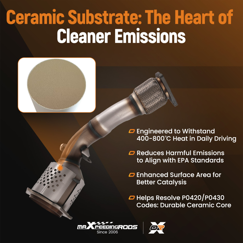 600CPSI Catalytic Converter compatible for Porsche Cayenne S 4.8L V8 2008-10 95511302230