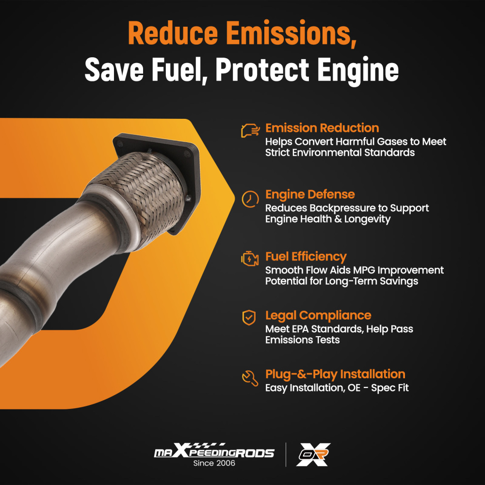 600CPSI Catalytic Converter compatible for Porsche Cayenne S 4.8L V8 2008-10 95511302230