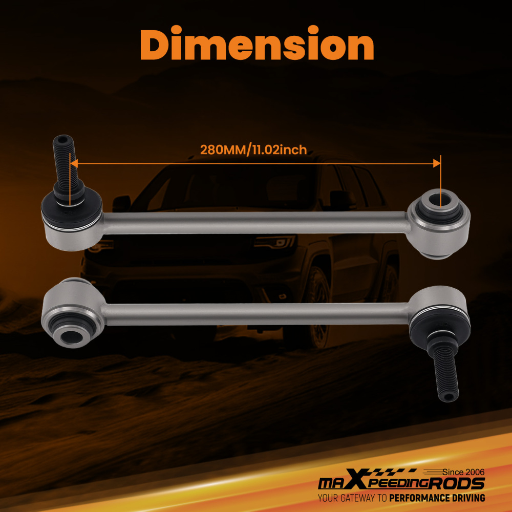 Rear LR Sway Bar End Links 1-3.5Inch lift For 2007-2021 compatible for JEEP Wrangler JKJL