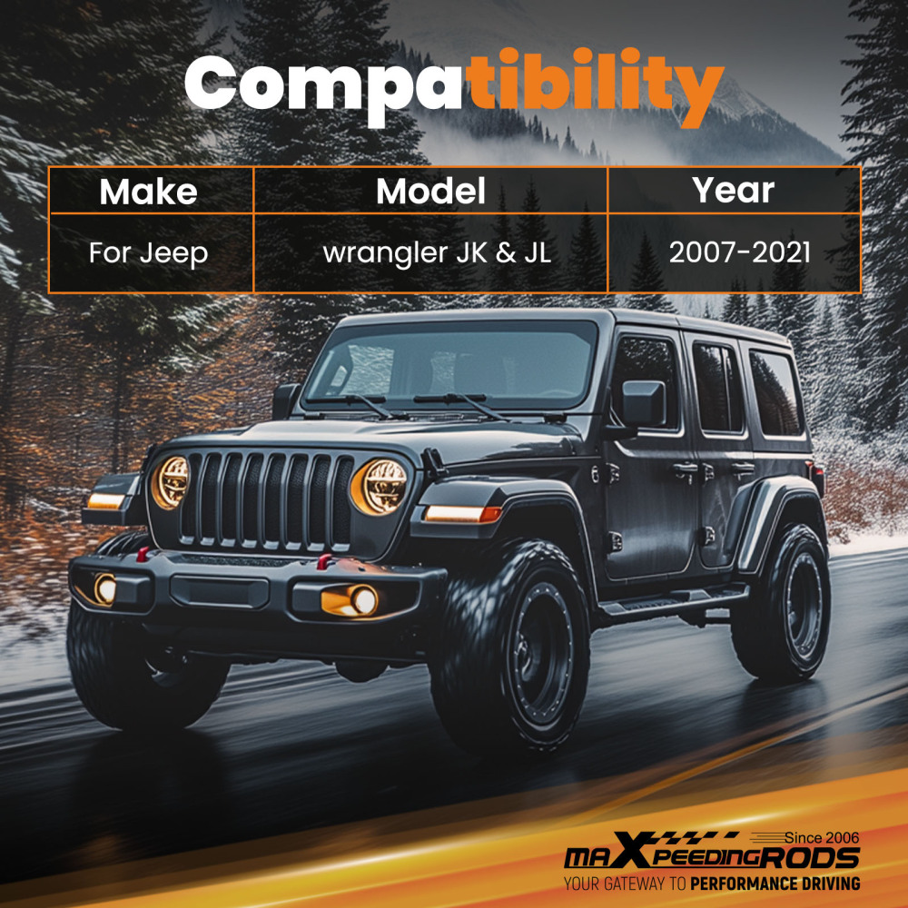 Rear LR Sway Bar End Links 1-3.5Inch lift For 2007-2021 compatible for JEEP Wrangler JKJL