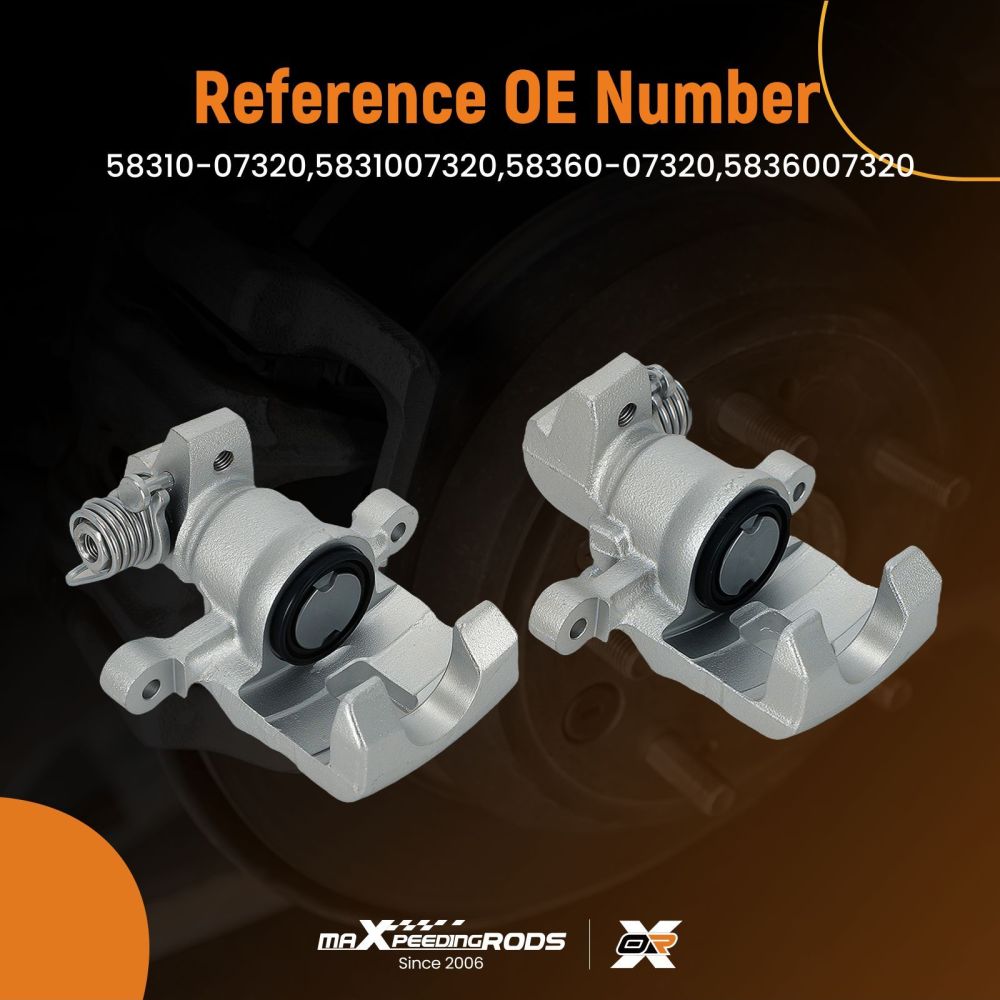 2x Rear Brake Caliper compatible for KIA Picanto BA SA 2005-2011 58310-07320 58360-07320