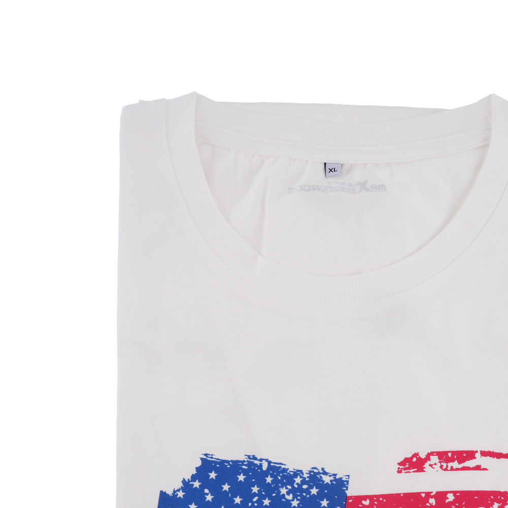 Funny Racing Car Graphic T-Shirt for Vintage USA Flag Muscle Car Classic Design, Size XL