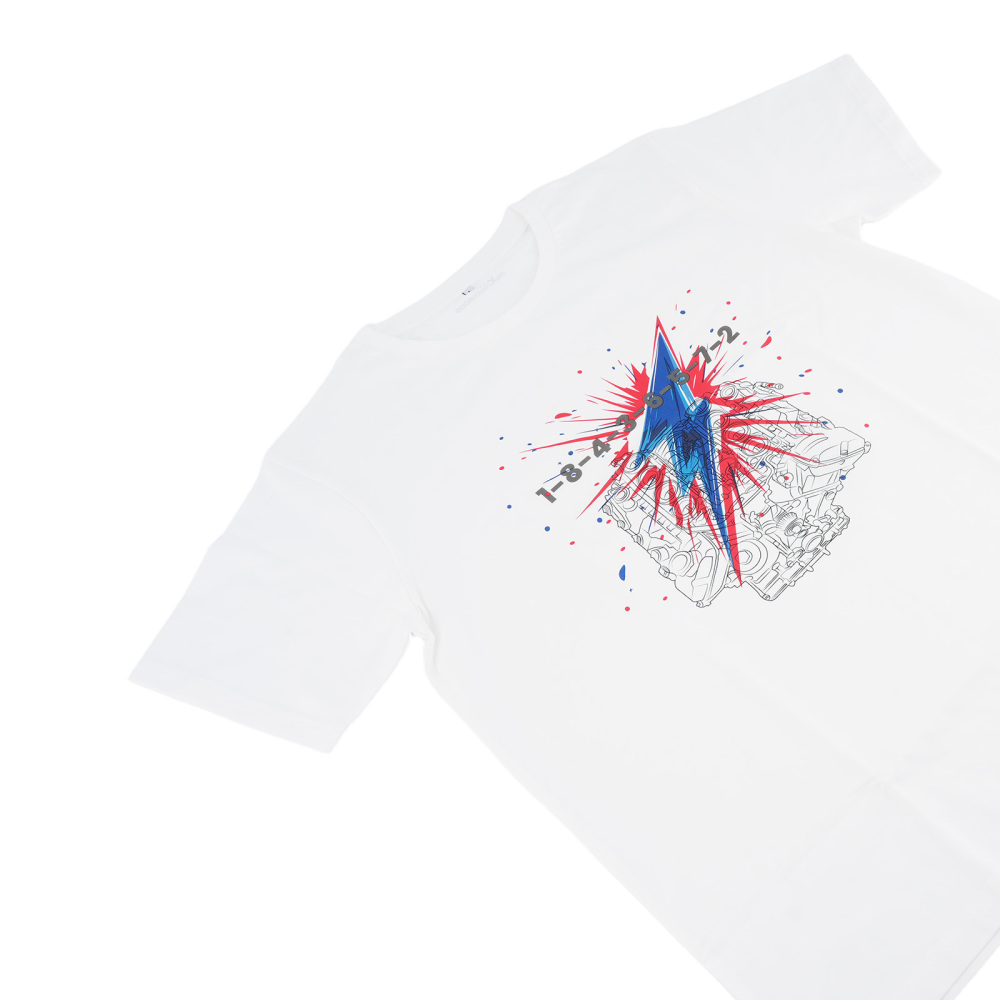 V8 Engine Graphic T-Shirt For Car Enthusiasts Gearheads V8 Engine Cool T-Shirt,Size L