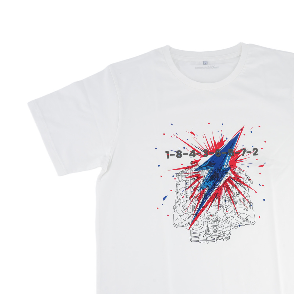 V8 Engine Graphic T-Shirt For Car Enthusiasts Gearheads V8 Engine Cool T-Shirt,Size L