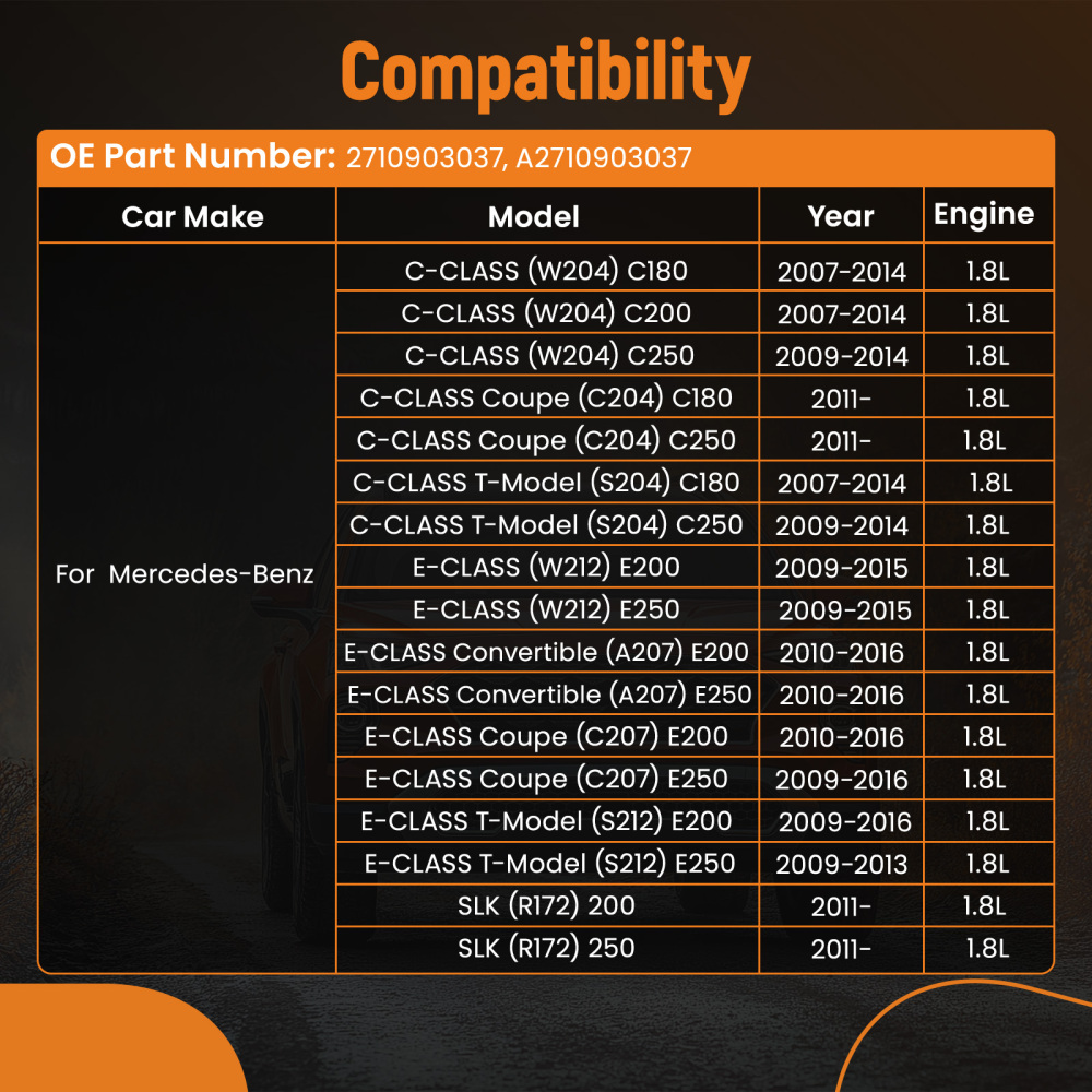 Collettore di Aspirazione compatibile per Mercedes-Benz C E-Classe SLK R172 W204 C204 1.8L