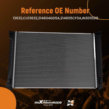 Aluminum Coolant Radiator compatible for Infiniti Q50 Q60 16-19 2.0L AT CU13632