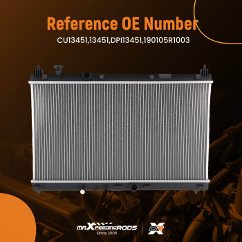Aluminum Core Radiator compatible for Honda City 2015-2019 DPI13451 Single Row MT