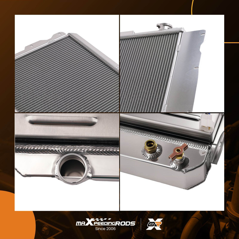 Aluminum 3 Row Radiator Fan compatible for Jeep Wrangler SE Sport X 1997-2006 CC2101 AT