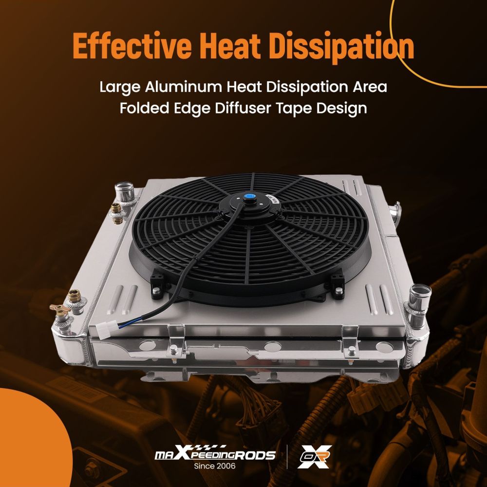 Aluminum 3 Row Radiator Fan compatible for Jeep Wrangler SE Sport X 1997-2006 CC2101 AT