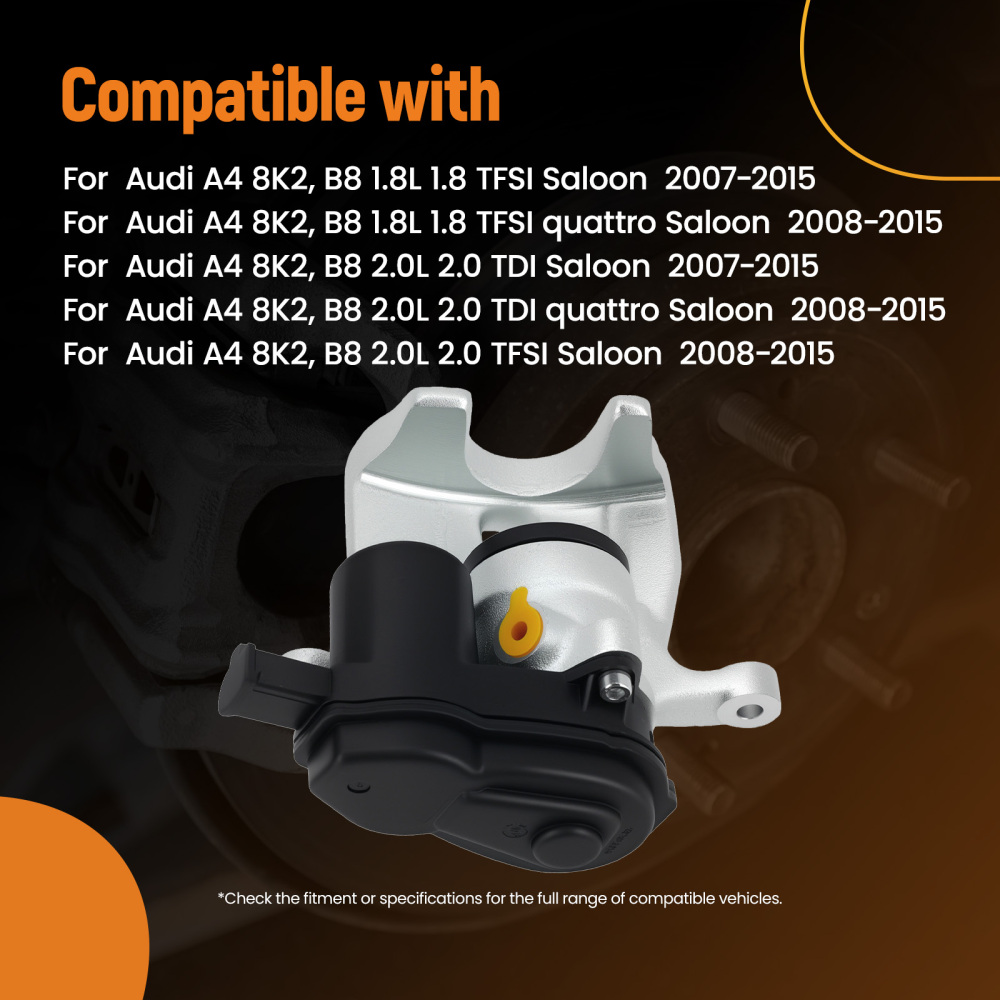 Electronic Brake Caliper Rear Right compatible for Audi A4 B8 A5 Coupe Q5 07-17 8K0615404E