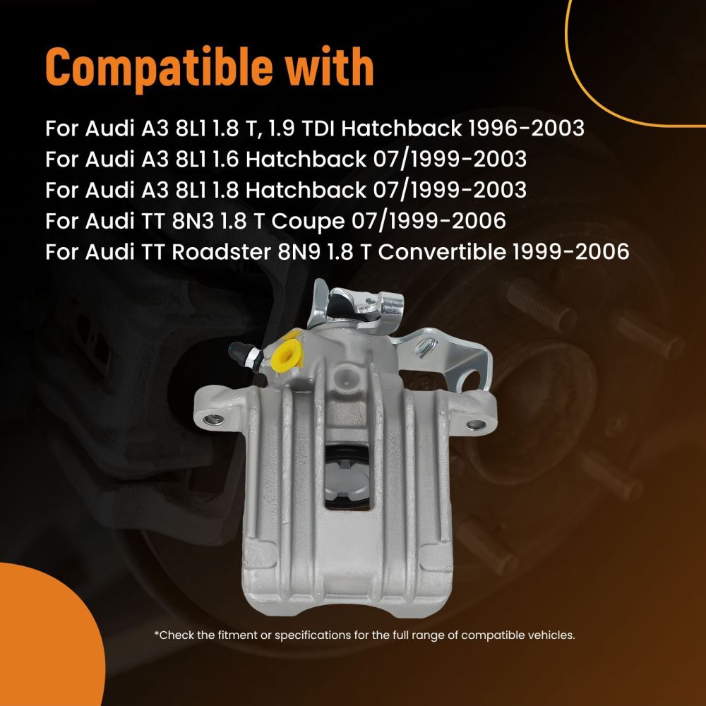 Pinza Freno Posteriore Sinistro compatibile per VW Golf IV Beetle Polo 1J0615423D 38mm