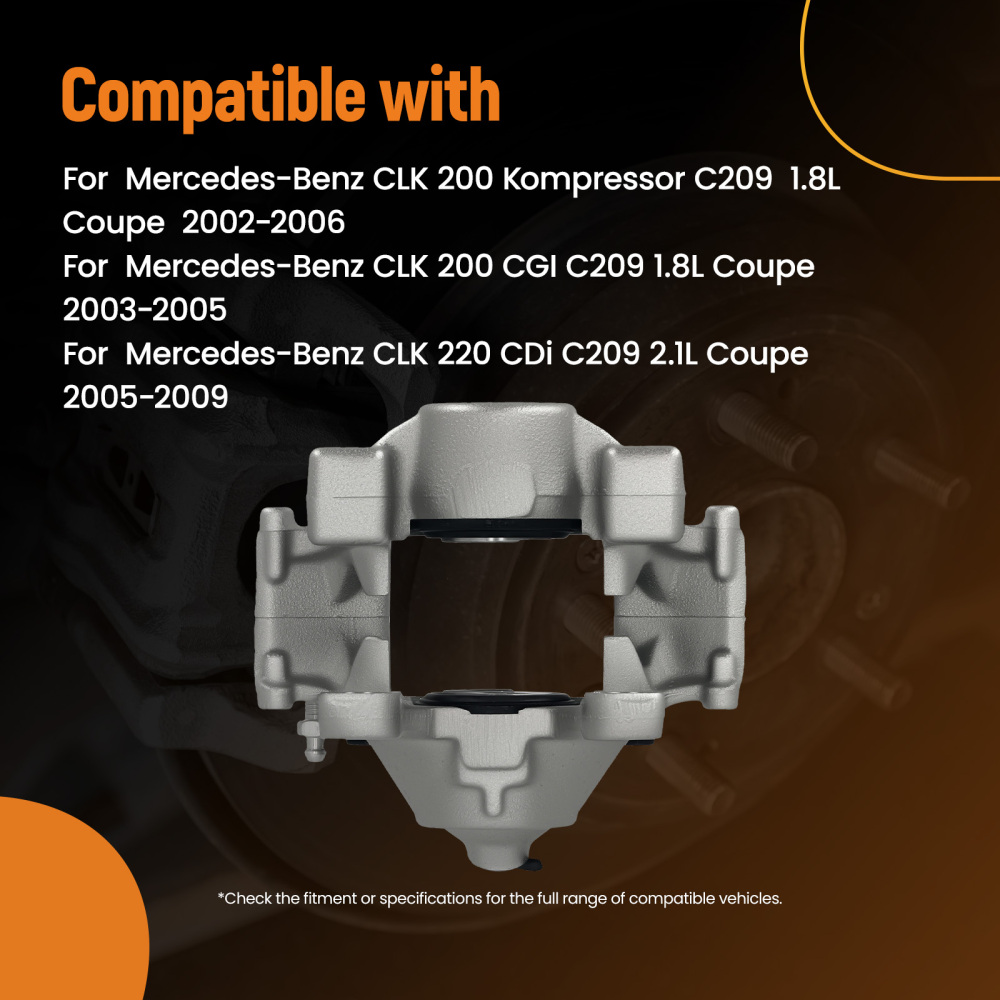 Rear Left Brake Caliper compatible for Mercedes-Benz CLK C209 CLC CL203 A0034237498 278mm