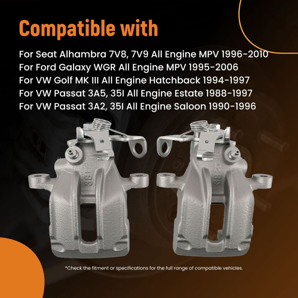 Pinza Freno Posteriore compatibile per Ford Galaxy compatibile per VW Golf Vento compatibile per Seat Alhambra 1H0615423