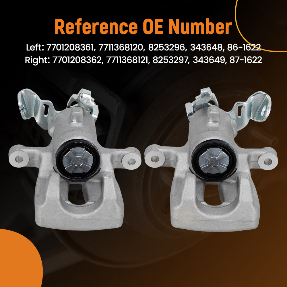 Rear Left Right Brake Calipers compatible for Renault Clio III 1.1L 1.4L1.5L 1.6L 2.0L