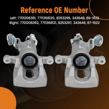 Rear Left Right Brake Calipers compatible for Renault Clio III 1.1L 1.4L1.5L 1.6L 2.0L