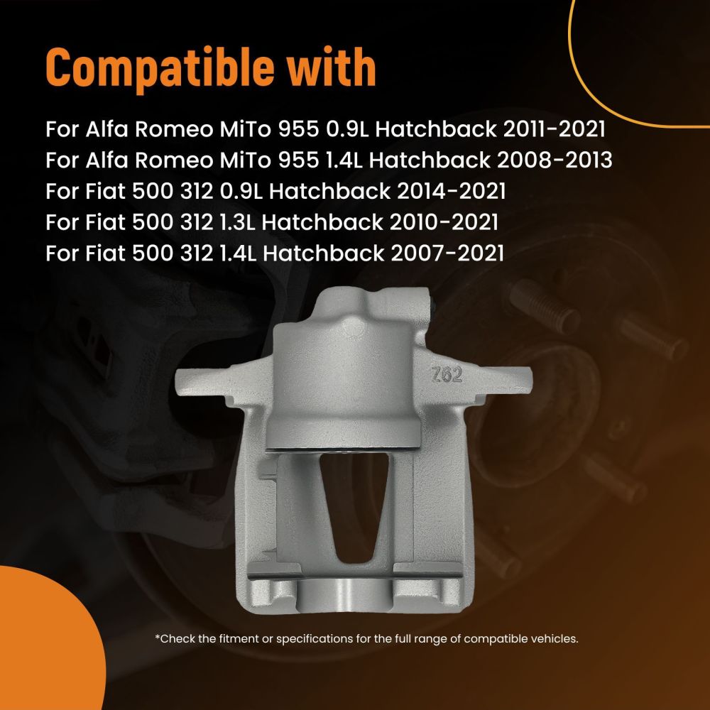 Front Right Brake Caliper compatible for Fiat Punto 199 compatible for Opel Corsa D compatible for Vauxhall Adam M13 54mm