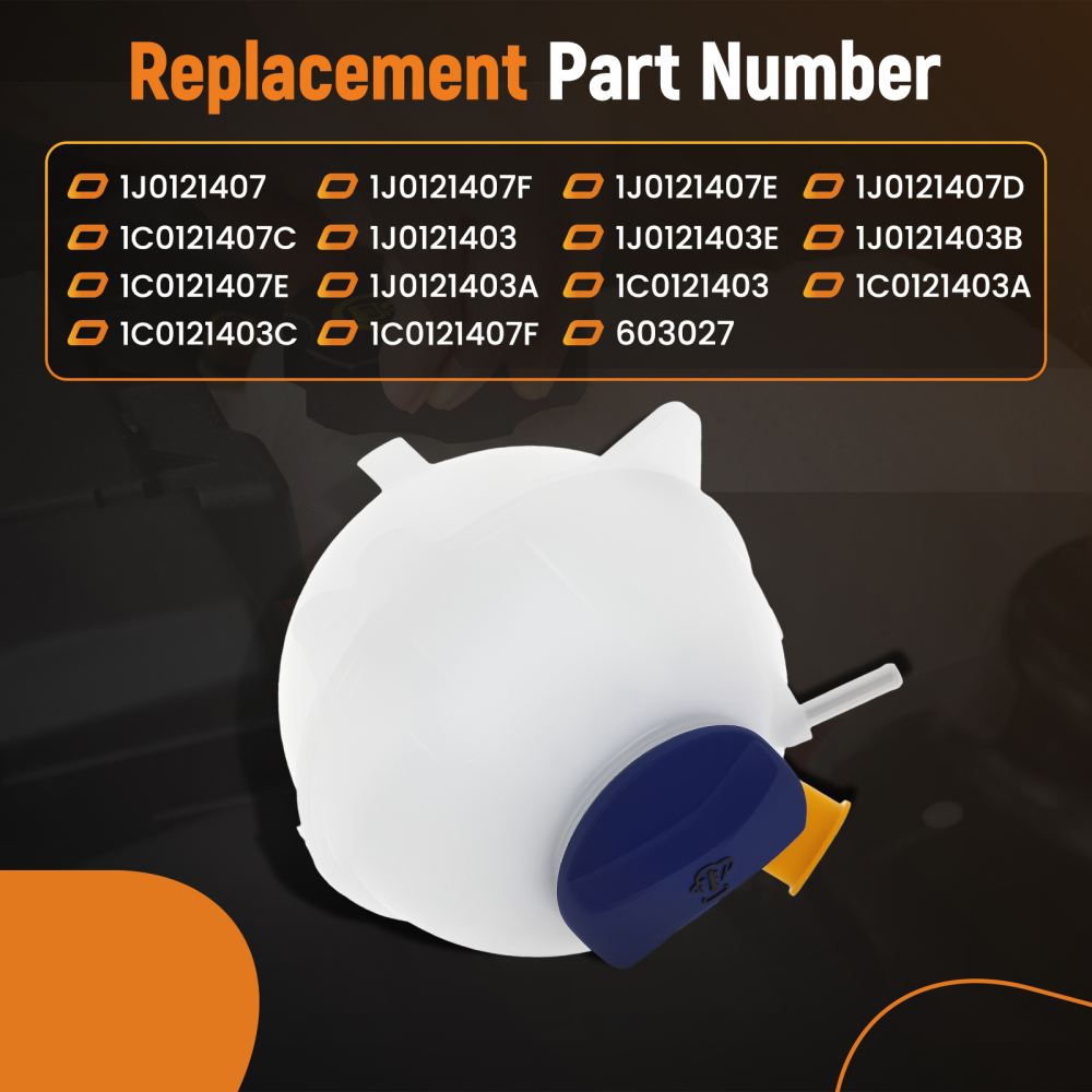Coolant Expansion Tank compatible for Audi TT Quattro compatible for VW Golf 1999-2015 1J0121407F