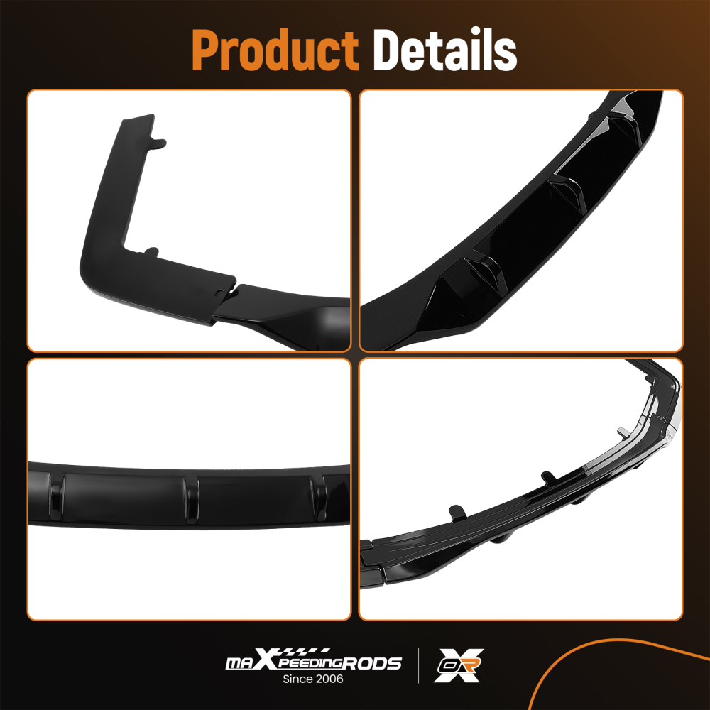 3PC Black Diffuser Kit compatible for BMW G11 G12 7 Series M Sport 2019-2022 PP R Style