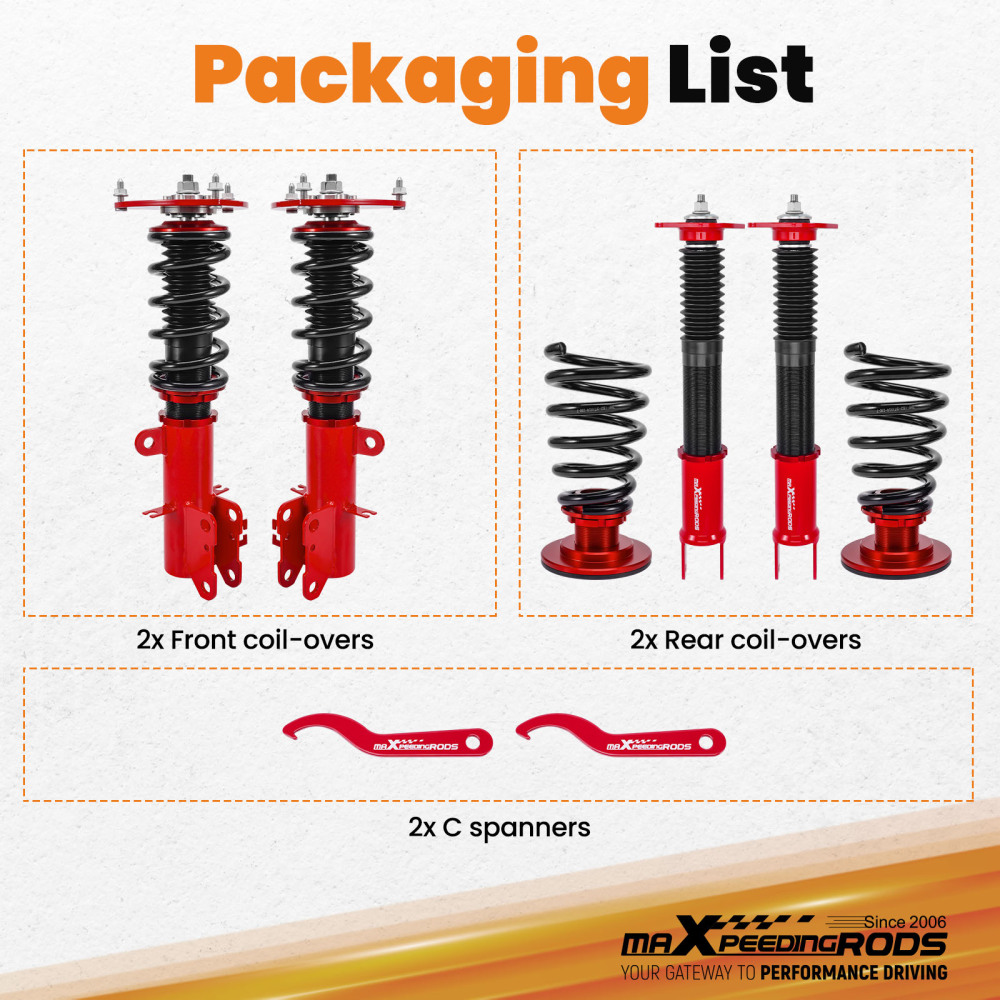 Coilovers Struts Absorbers Lowering Kit compatible for Nissan Altima 07-13, Maxima 09-14