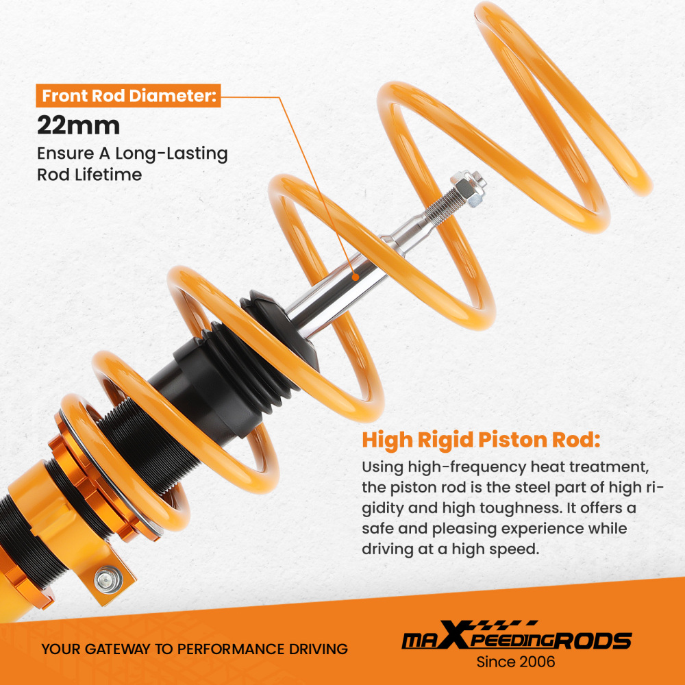 FrontRear Coilover Suspension Kit w/ StrutsSpring Shock Absorbers Compatible for BMW X1 (E84) Adjustable Suspension Parts