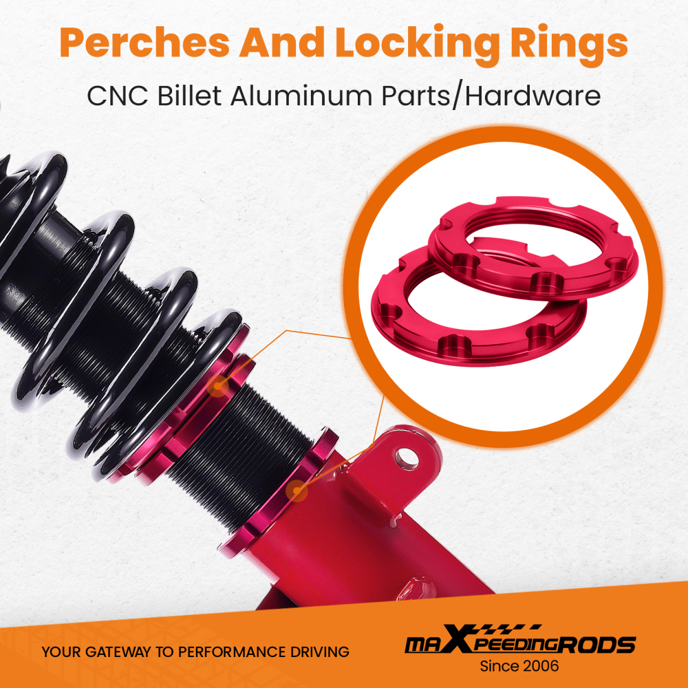 4Pcs Coilovers Suspension Lowering Kit Adj Height compatible for Toyota Camry 2002-2006