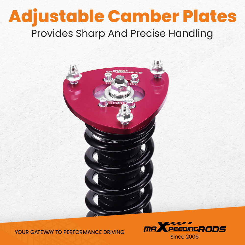 4Pcs Coilovers Suspension Lowering Kit Adj Height compatible for Toyota Camry 2002-2006