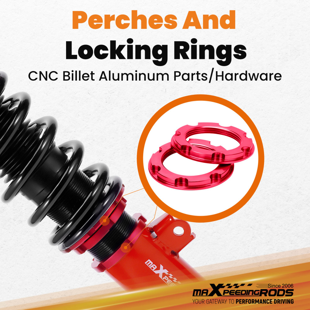 Coilovers Suspension Lowering Kit compatible for Honda Civic hatchback FK 52mm 2017-202