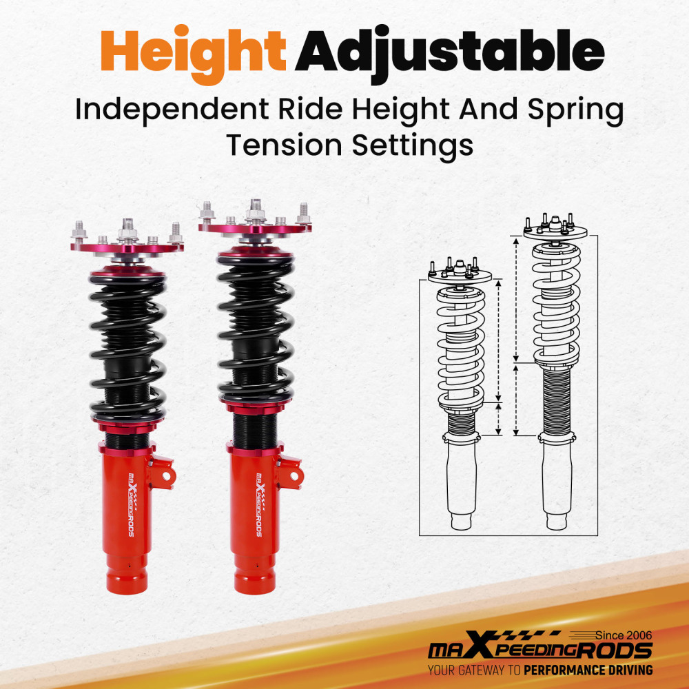 Coilovers Suspension Lowering Kit compatible for Honda Civic hatchback FK 52mm 2017-202
