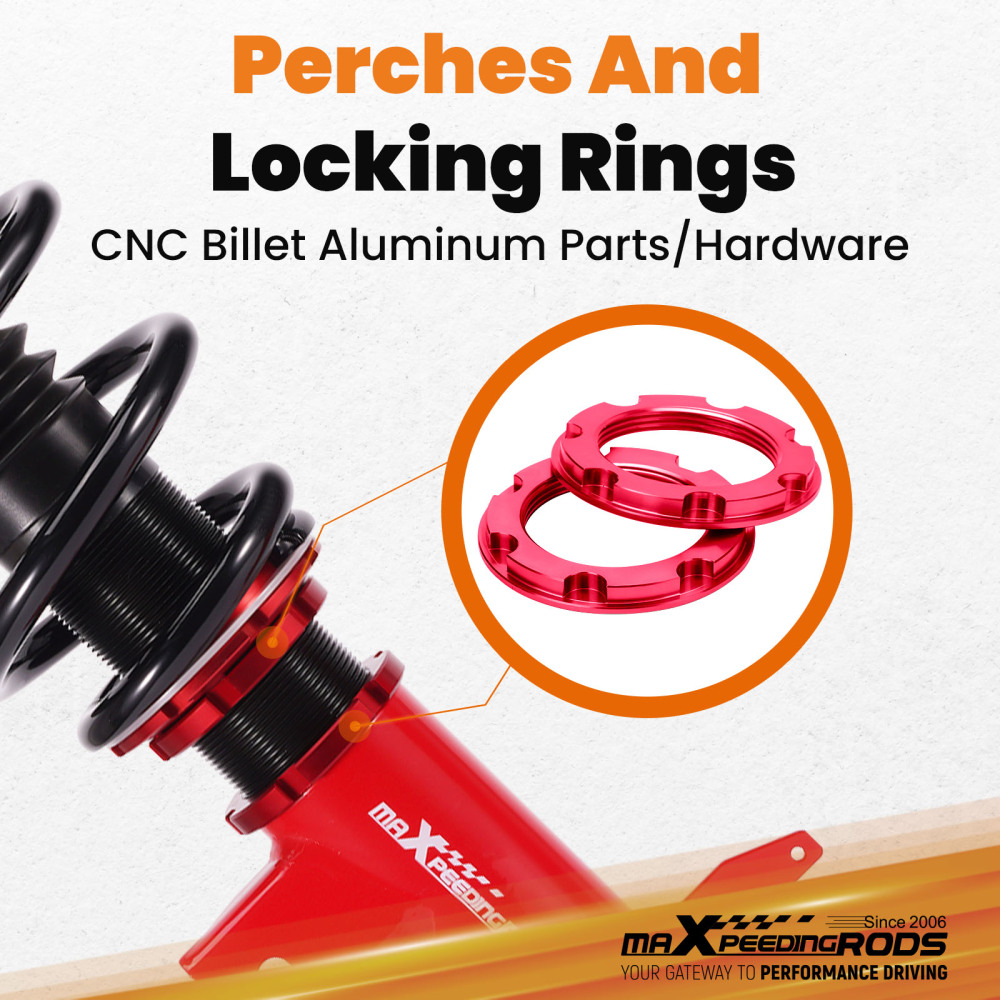 MaXpeedingrods Adjustable Coilover Lowering Shocks Kit compatible for Dodge Dart PF 13-16