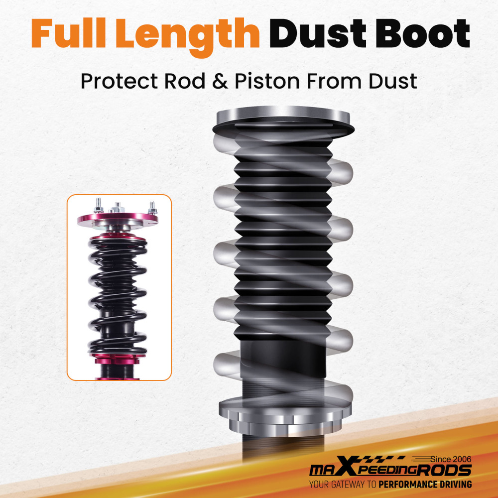 4pcs Adjust Height Coilovers Suspension Kits Shock Absorber compatible for BMW 3 Series 1990-1999 Lowering Kit