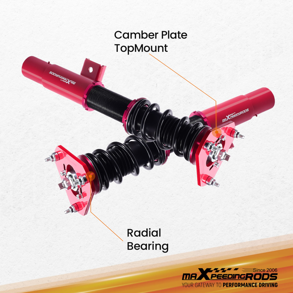 MaXpeedingrods Coilover Shock Suspension Kit compatible for Volkswagen Jetta MK5 MK6 06-17