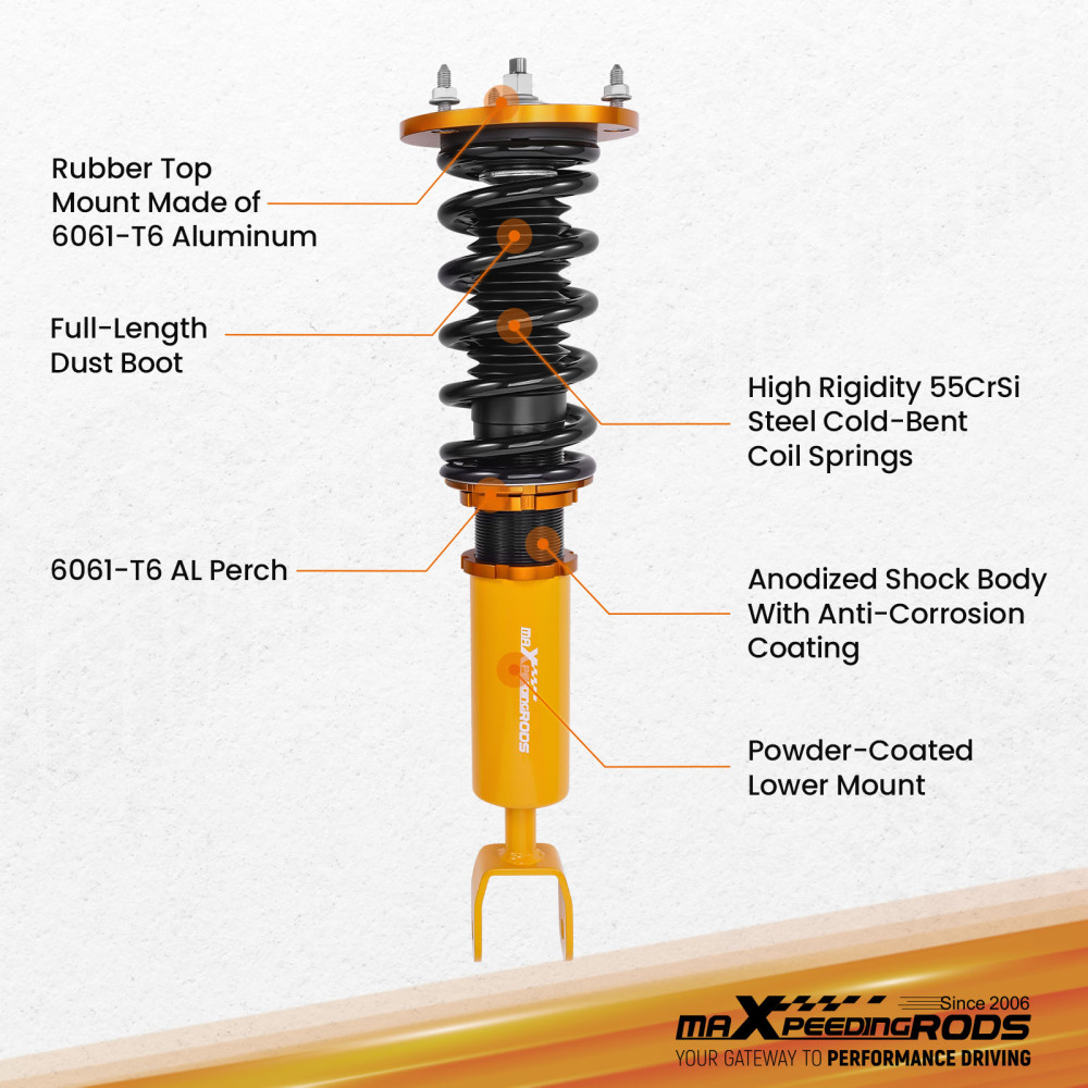 Compatible for Toyota Supra 1993-1998 compatible for Lexus SC300 SC400 92-00 Adj. Height Coilover Kit lowering kit
