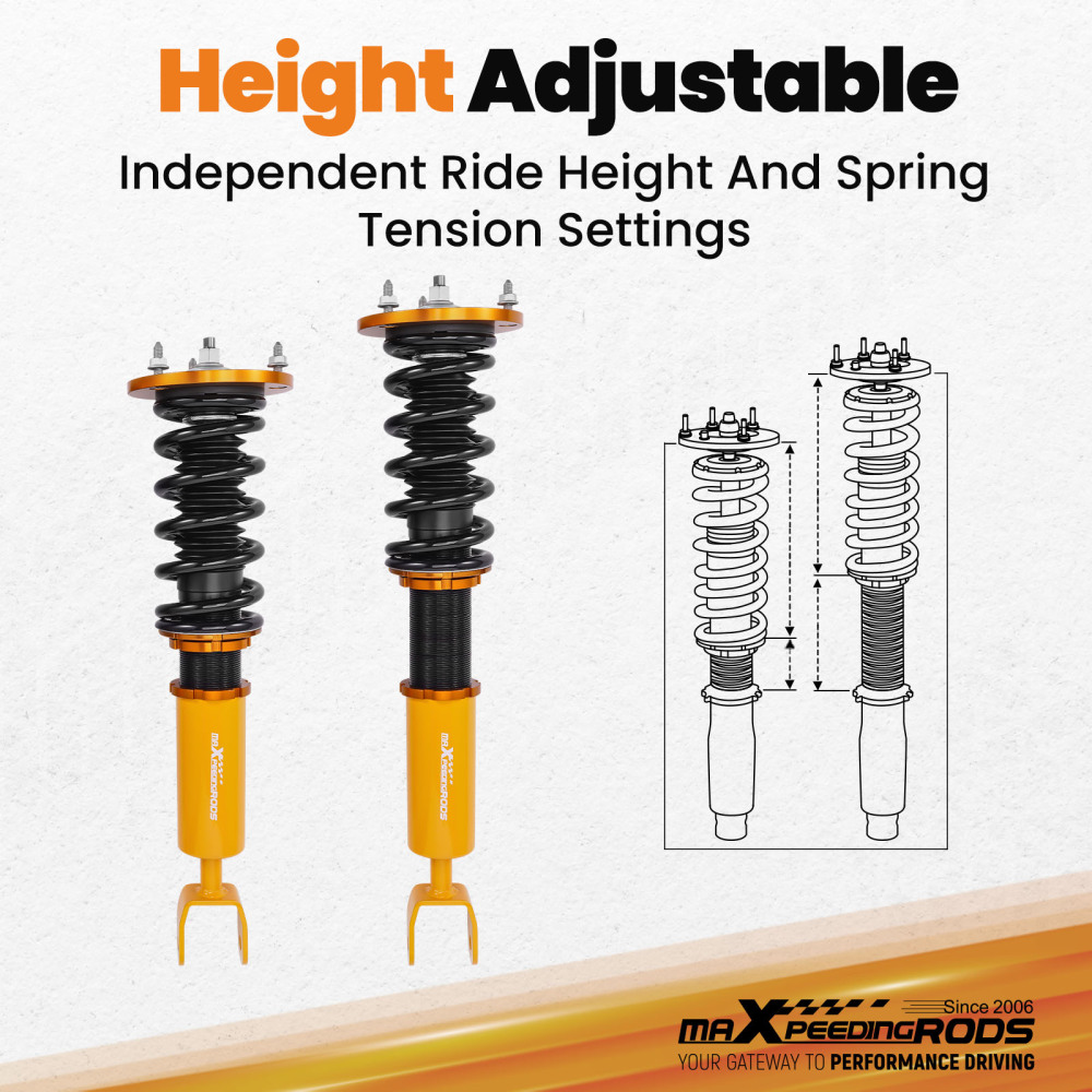 Compatible for Toyota Supra 1993-1998 compatible for Lexus SC300 SC400 92-00 Adj. Height Coilover Kit lowering kit