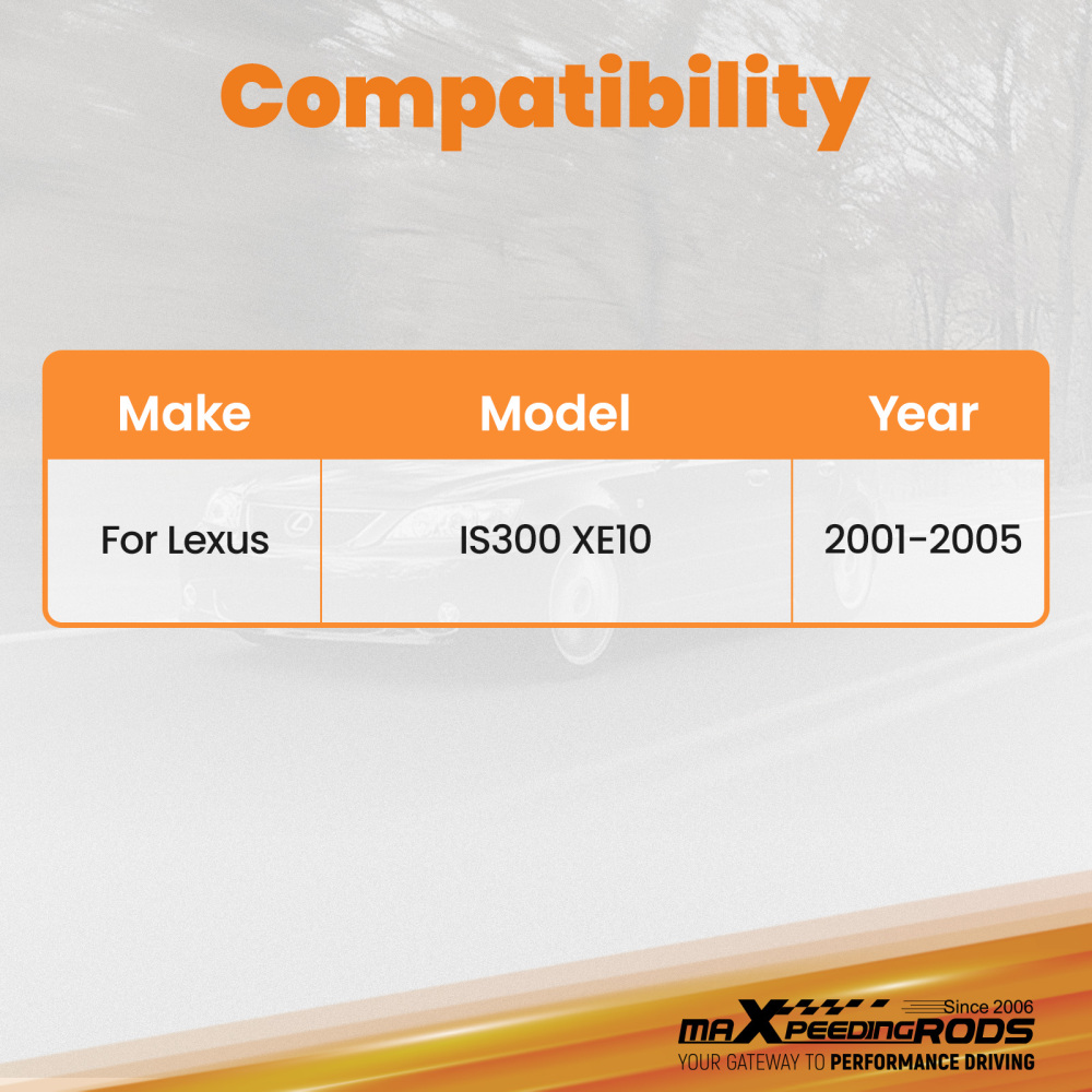 24 Way Damper Coilovers SuspensionControl Arms Kit compatible for Lexus IS300 2001-2005