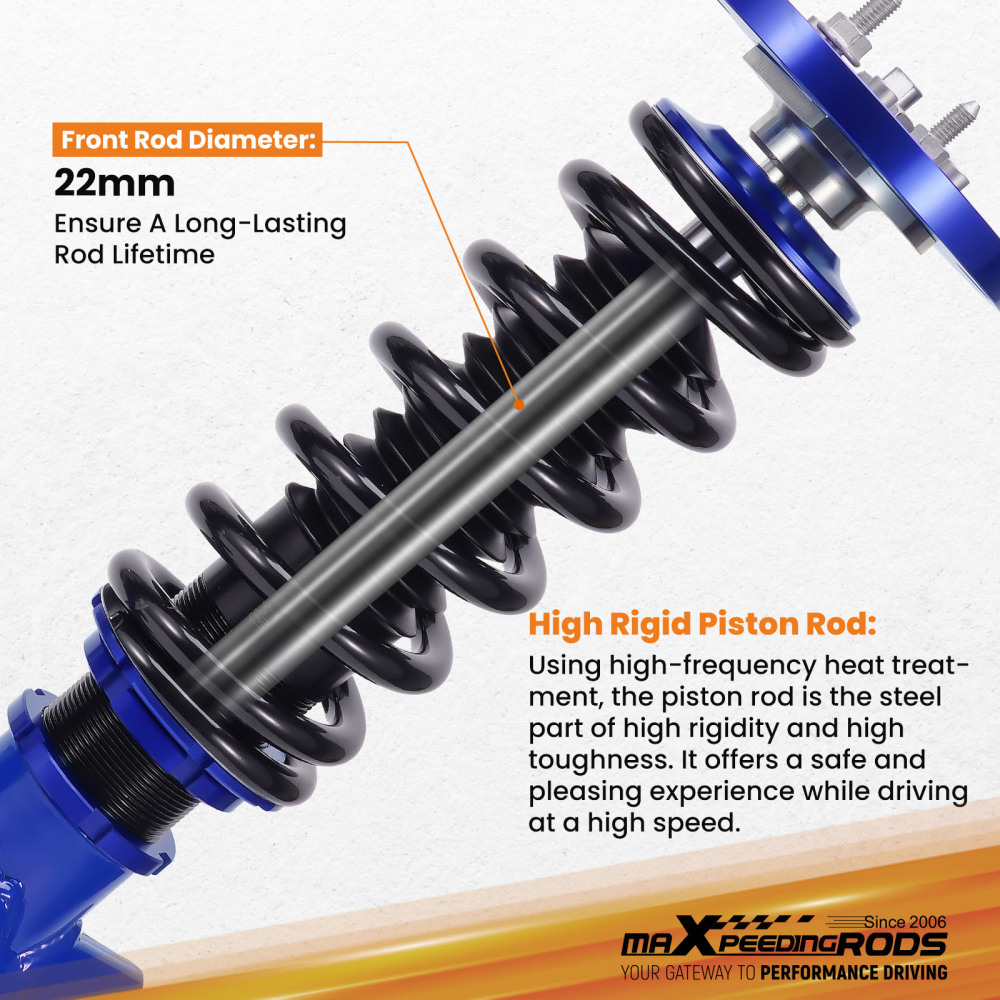 ADJUSTABLE COILOVER SUSPENSION KIT compatible for FORD MUSTANG GT S-197 2005-2014