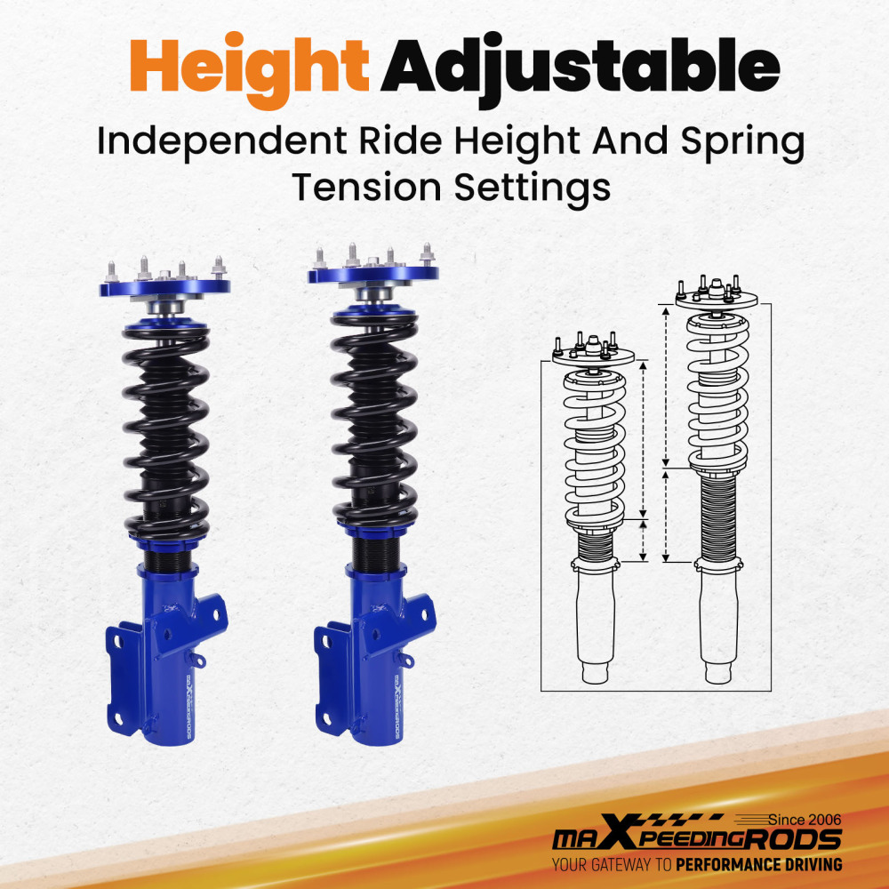 ADJUSTABLE COILOVER SUSPENSION KIT compatible for FORD MUSTANG GT S-197 2005-2014