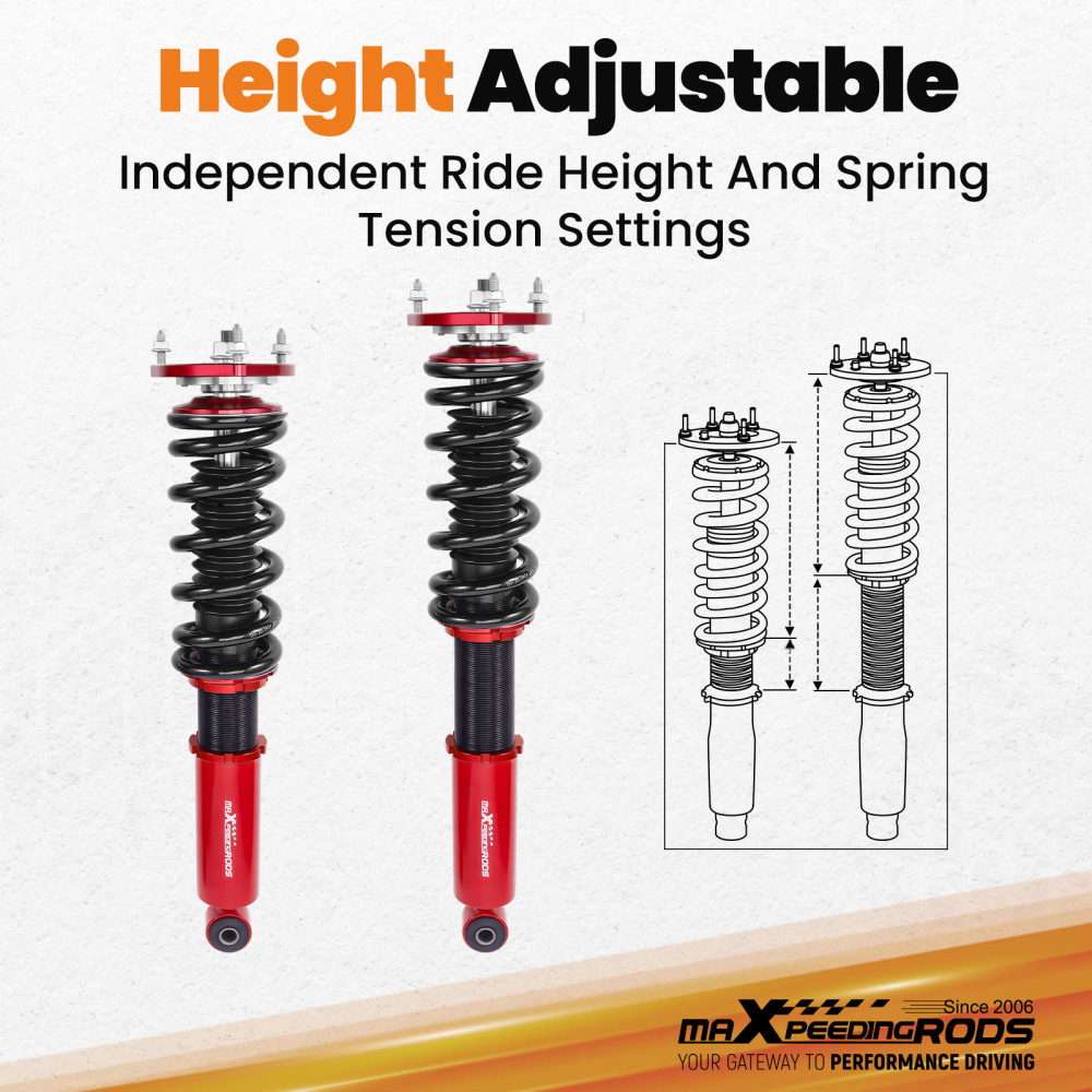 MaXpeedingrods Street  Coilovers Lowering Kit compatible for Infiniti Q50 RWD 2014-23