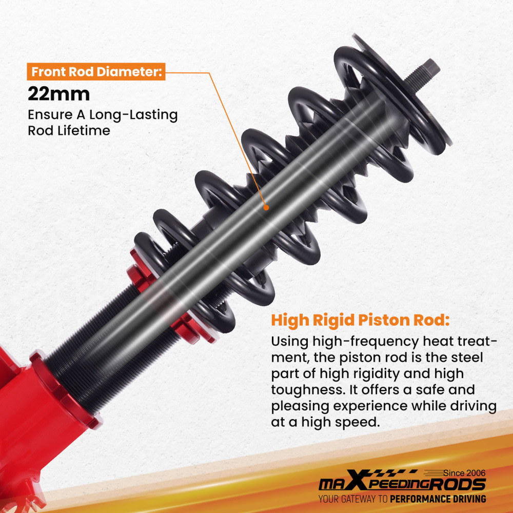 MaXpeedingrods Coilover Shocks Struts Springs Kit compatible for Chevrolet Sonic 2012-2020
