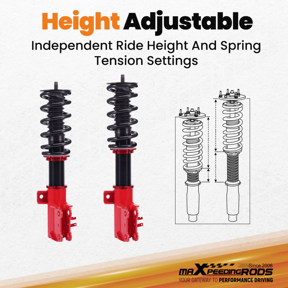 MaXpeedingrods Coilover Shocks Struts Springs Kit compatible for Chevrolet Sonic 2012-2020