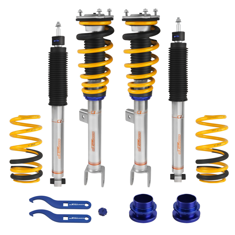 24 Step Damper Coilovers Strut Kit w/ EIBACH Springs compatible for Tesla model 3 2017+ RWD